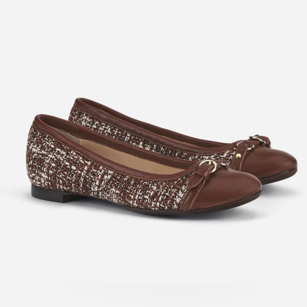 New AGL Mae Tweed Ballet Flat size 10.5